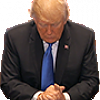 trump pray small
