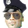 White Cop Mjpls w/ shades