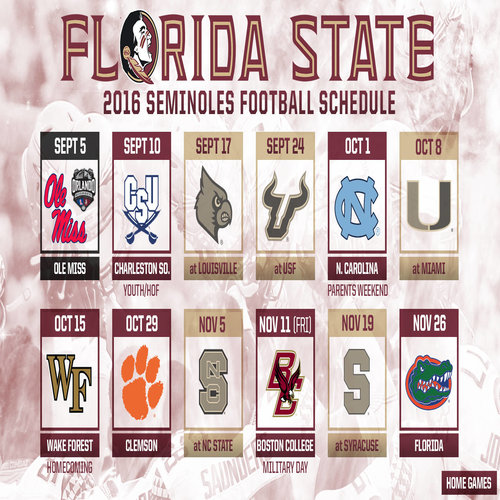 Fsu schedule | Sports, Hip Hop & Piff - The Coli