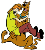 scared shaggy and scooby