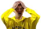 Stunned Michigan fan