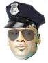 White Cop Mjpls w/ shades